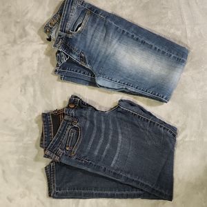 2 pair Gap premium super skinny ankle jeans